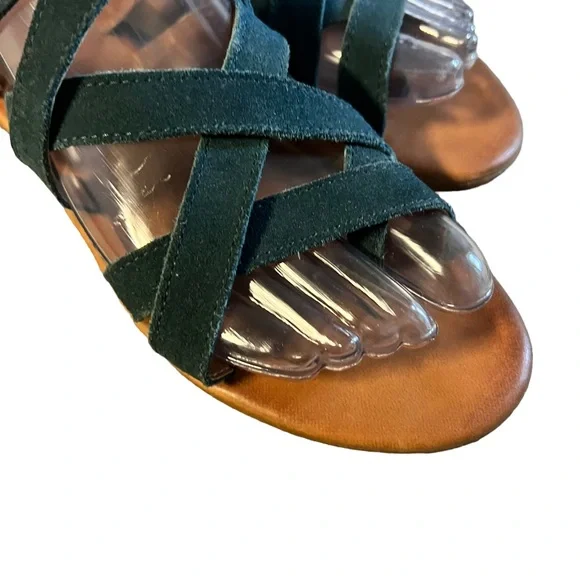 Coconuts by Matisse jeweled blue leather strap sandals SZ 7 - Picture 2 of 4